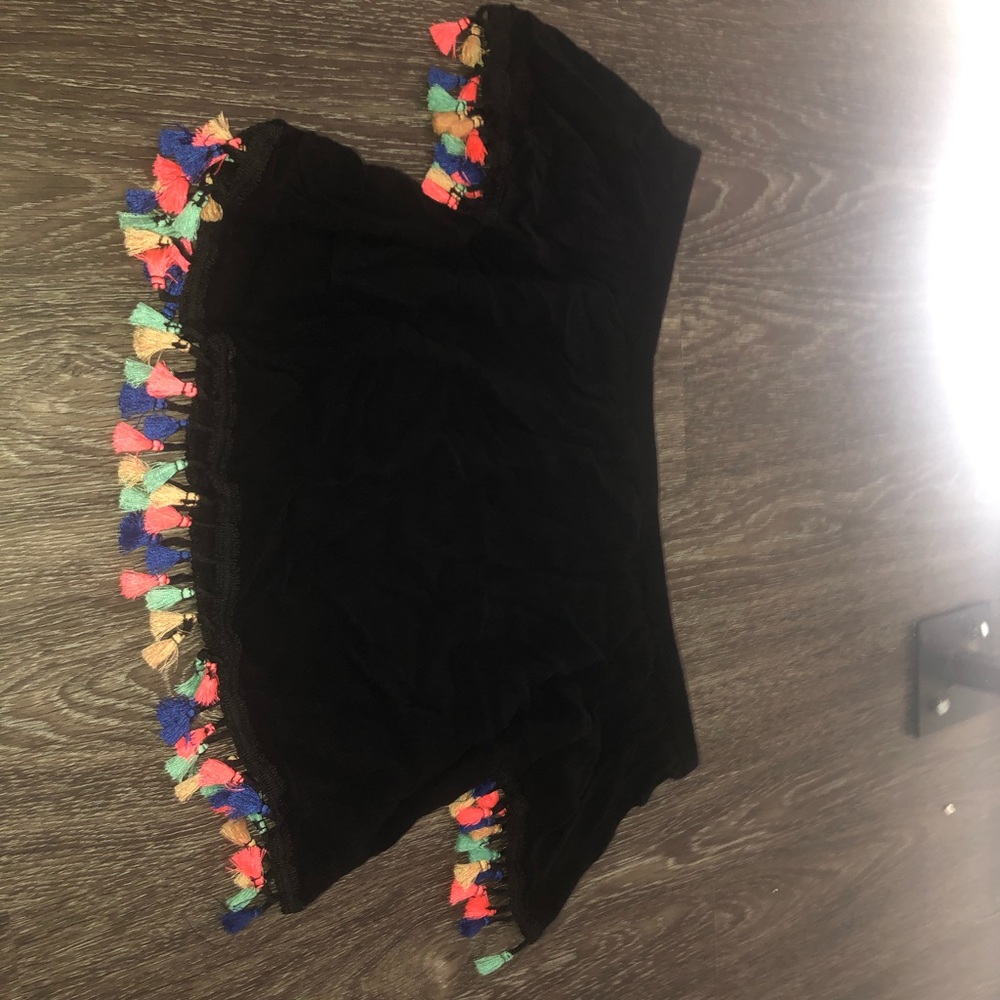 Tassel off the shoulder blouse